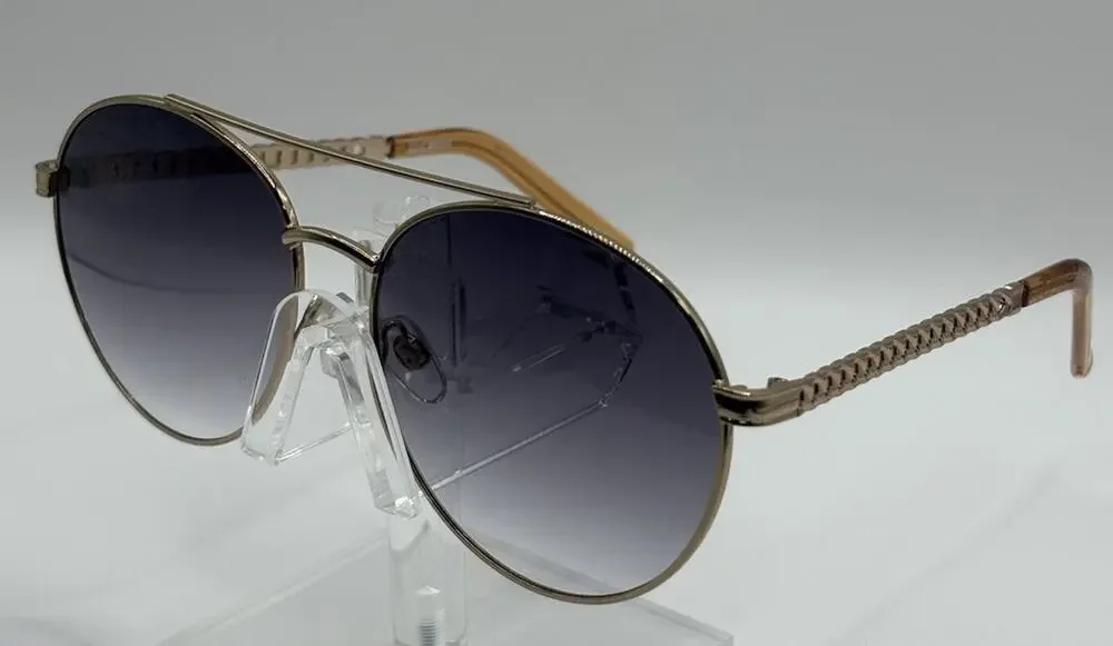 Steve Madden Aviator Sunglasses Gold Blue Gradient Lens